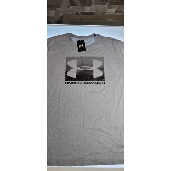 UNDER ARMOUR T-SHIRT MENS 2XL GRAYBOXED LOGO SHORT SLEEVE GRAPIC NEW - Picture 14 of 16